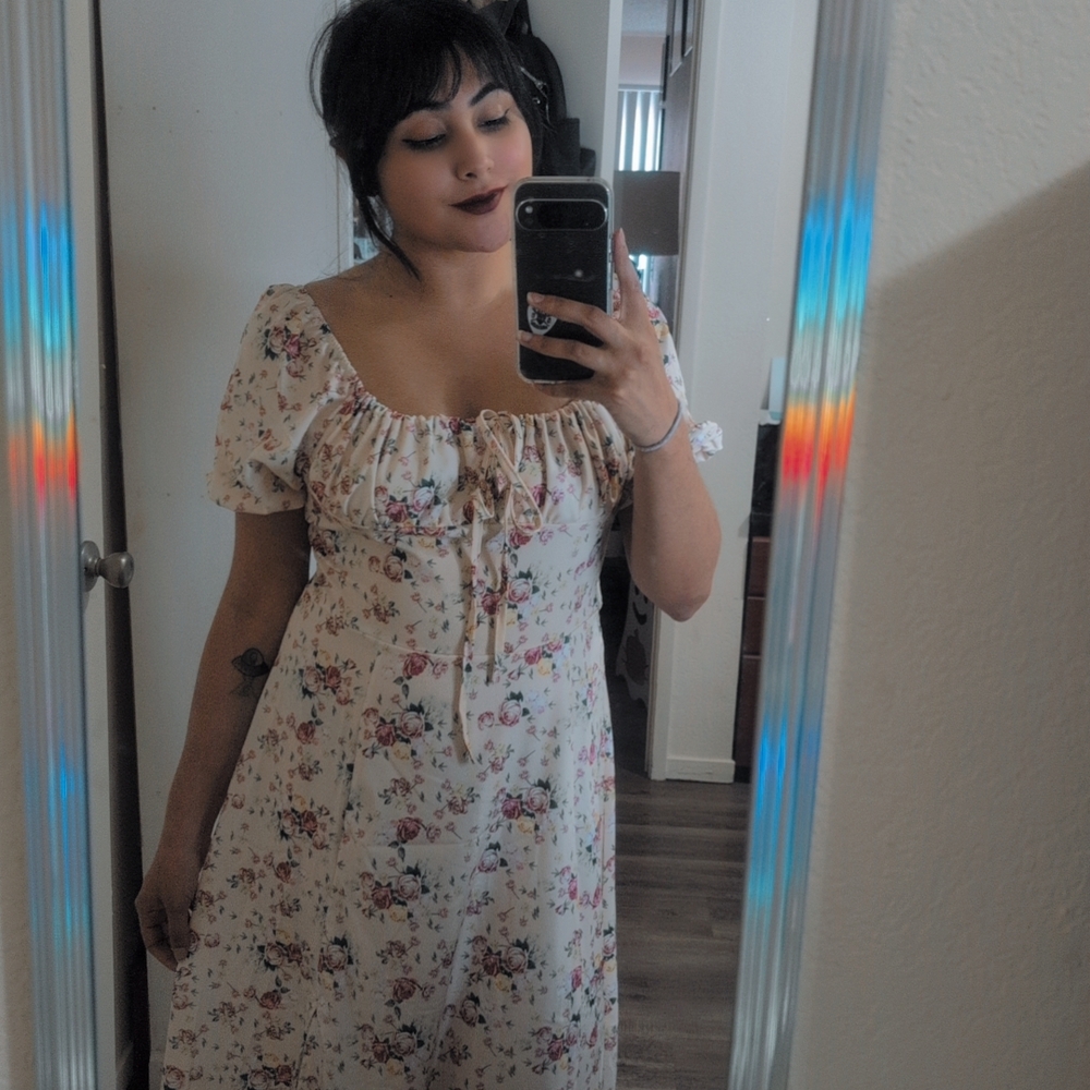 Floral Puff Sleeve Dress